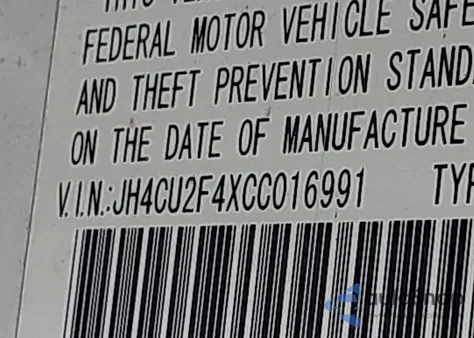 2012 Acura Tsx 2.4 from USA, damaged, VIN JH4CU2F4XCC016991